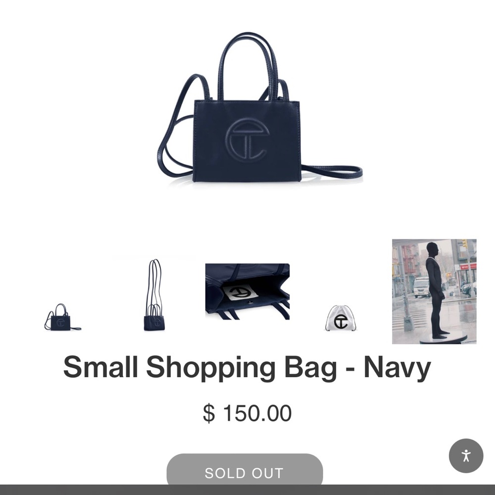 SMALL NAVY TELFAR- NEW W/O TAGS / COMES WITH DUSTBAG